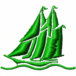 Boats Embroidery Design 11 Boats Embroidery Design 11